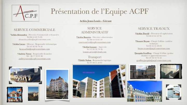 Présentation de l'équipe et des références ACPF Créteil