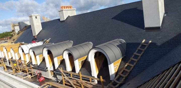 Travaux de couverture et pose de lucarnes cintrées en zinc Créteil