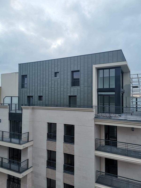Attique en zinc Créteil